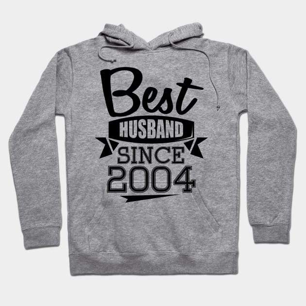 'Best Husband Since 2004' Sweet Wedding Anniversary Gift Hoodie by ourwackyhome